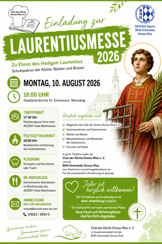 Herzliche Einladung zur Laurentiusmesse 2026 in Wemding