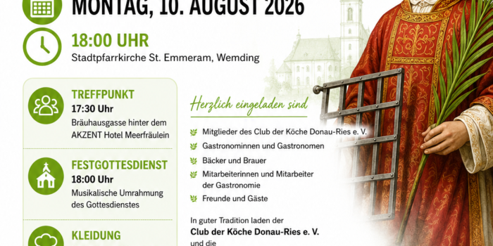 Herzliche Einladung zur Laurentiusmesse 2026 in Wemding