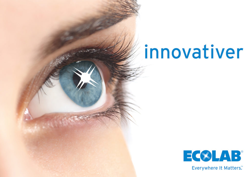 Ecolab Auge Sparkle Schrift Logo