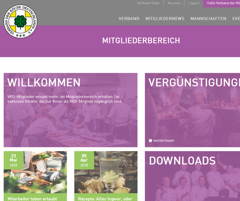 Mitgliederbereich: Jetzt einloggen