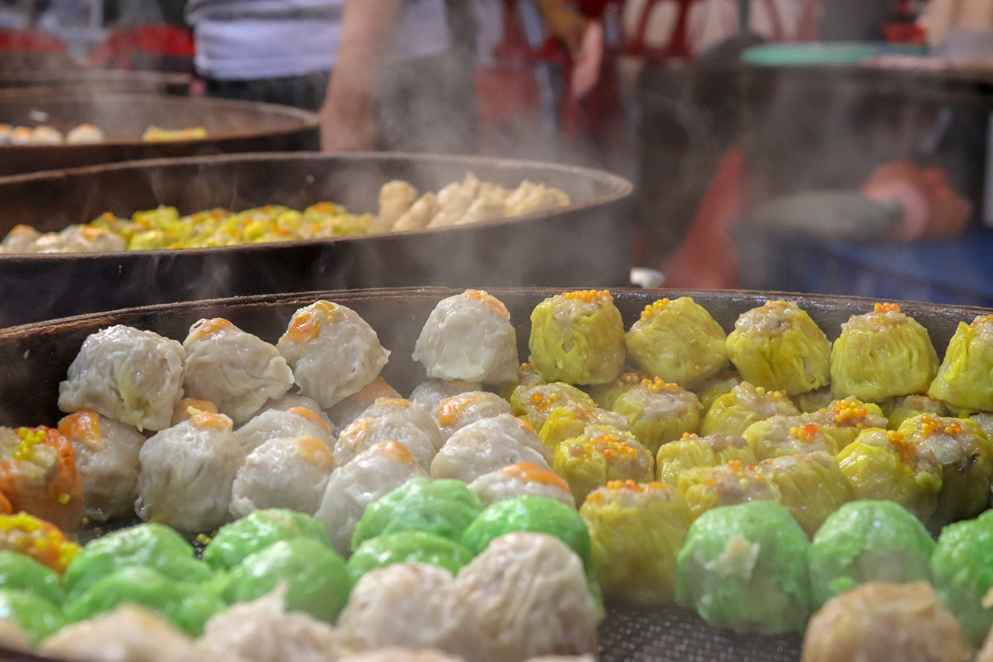 Dim Sum in ganz unterschiedlichen Varianten gab es auf Streetfood-Märkten. Foto: Sonja Kuhl/VKD