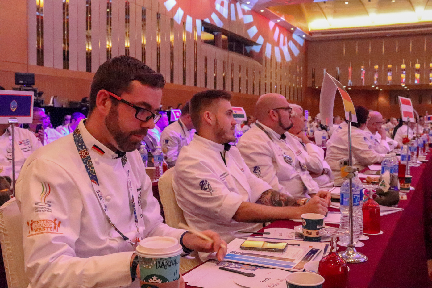 VKD-Vizepräsident Daniel Schade und Vertreter des österreichischen Kochverbands während des Kongress in Kuala Lumpur. Foto: Sonja Kuhl/VKD