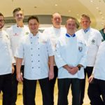 Die Jury im Bereich Koch/Köchin: (v. l.) Paul Emde, Ronny Pietzner, Uwe Staiger, Roland Kestel, Axel Winkelmann, Ulrich Schäfermeyer, Thorben Grübnau. Foto: DEHOGA_Svea Pietschmann