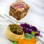 Kreation beim HUG-Wettbewerb 2018 mit Hanf, Thunfisch, Meeresspaghetti und Krustentierjelly. Foto: HUG