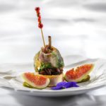 Kreation beim HUG-Wettbewerb 2018 mit Taubenkeulchen, Lardo, Koriander und Feigen. Foto: HUG