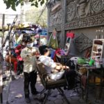 Friseursalon auf dem Gehsteig. Foto: Privat