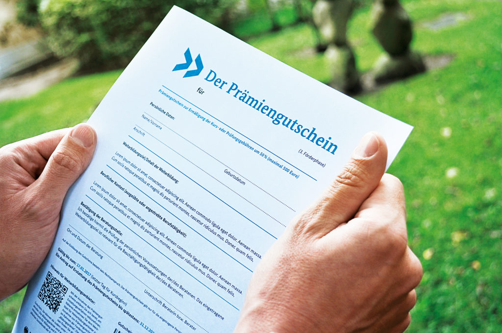 Karriereleiter hoch mit der Bildungsprämie