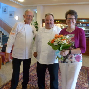 Konrad Hurter (links) mit den Gastgebern des Tages, Martin und Maren Baumgärtel. Foto: Landesverband Baden-Württemberg