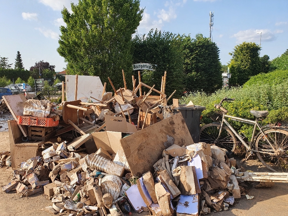 Das Hotel Zur Waage in Bad Münstereifel, hier ein Foto kurz nach der Flut, zählt zu den vier Betrieben von VKD-Mitgliedern, die Spendengelder erhalten haben. Foto: Hotel Zur Waage