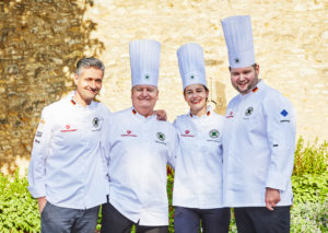 Teammanager und Trainerteam (v. l.): Ronny Pietzner, Mike Wieser, Elisabeth Albrecht, Paul Emde. Foto: VKD/Wrobel