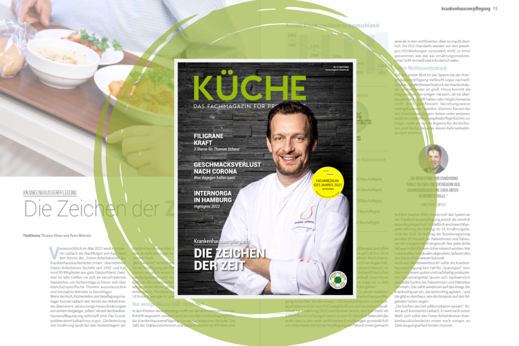 Blick auf die Krankenhausverpflegung in KÜCHE 4