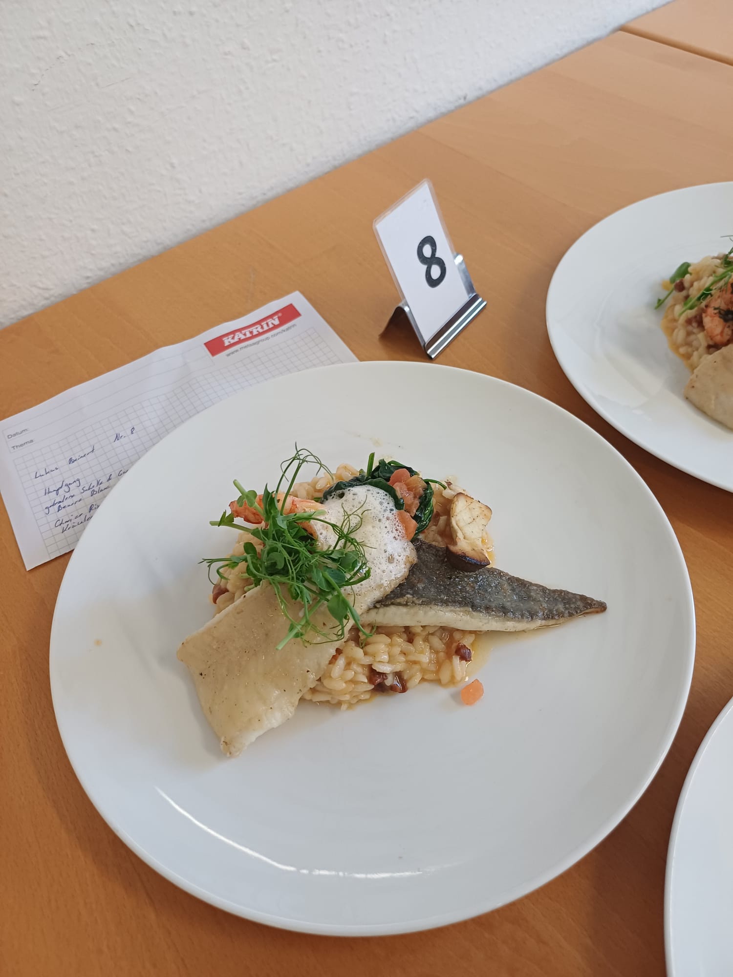 Im Hauptgang musste Scholle verarbeitet werden. 