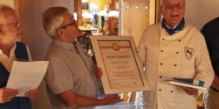 Goldener Meisterbrief für Werner Reinhart